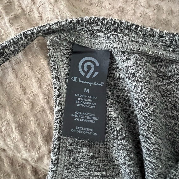 CHAMPION | Heather Grey Open Back Workout Long Sleeve Top with Thumb Holes - Picture 10 of 10